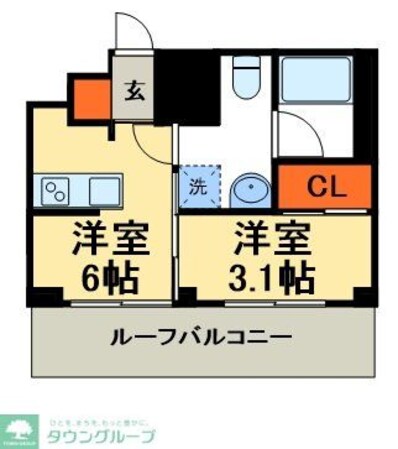 S-RESIDENCE原木中山azureの物件間取画像